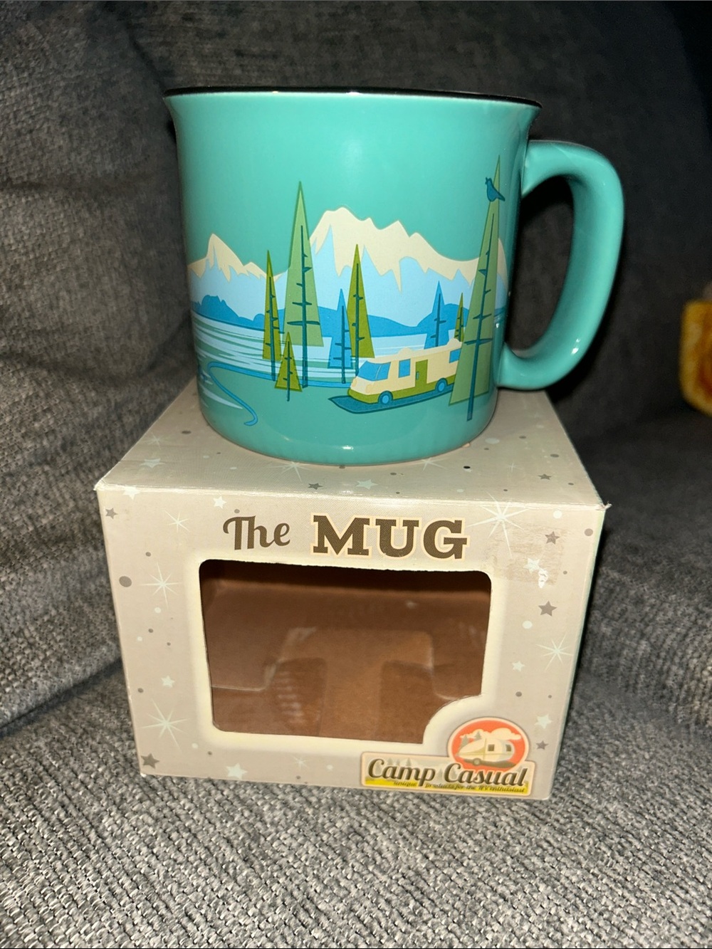 2 For $20 Or $13 Each Teal Scenic Camper Ceramic Mug Birds Eye View